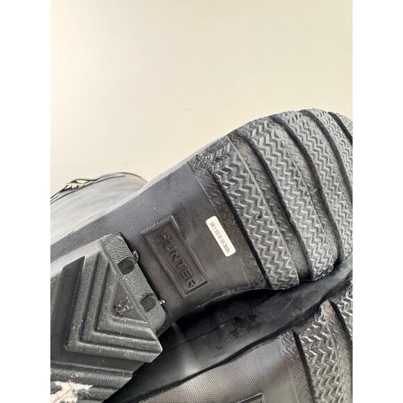 Hunter Original Kids Tall Rain Boots Blue 2B/3G Rubber Buckle Waterproof Pull On - Picture 8 of 8